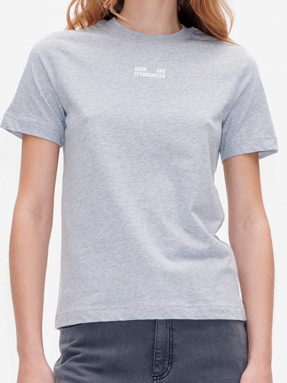 NWT Baum und Pferdgarten logo tee in gray sz L